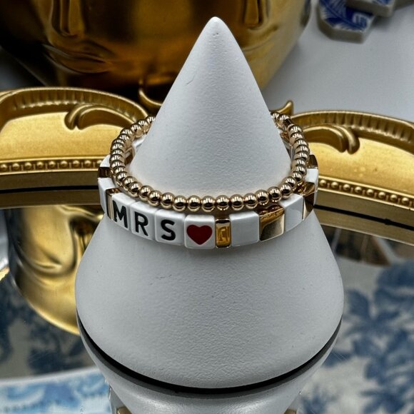 🆕 ROXANNE ASSOULIN 🧿 NWOT Mrs. Duo Bracelets - Set of 2 - PERFECT FOR BRIDES - Picture 16 of 16